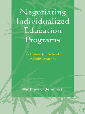 cover image of Negotiating Individualized Education Programs